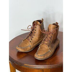 1970s leather ankle boots with flannel lining & rubber soles Size 10.5 by Dexter